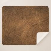 Couverture Sherpa Vieux cuir Brown : Arrière - plan texturé (Devant (Horizontal))