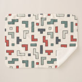 Couverture Sherpa Vieux jeu vidéo carré sans couture motif, arrière  (Devant (Horizontal))