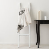 Couverture Sherpa Vieux Londres, noir et blanc. (En situation)