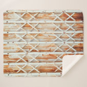 Couverture Sherpa Vieux panneaux de portes en fer sont rouillés. abs (Devant (Horizontal))