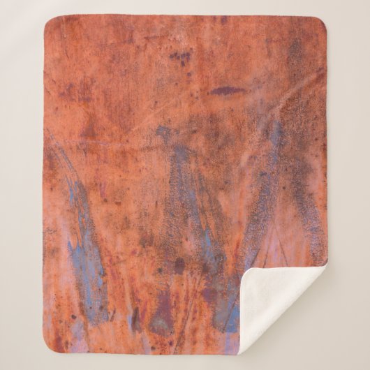 Couverture Sherpa Vieux patiné rouille texturéabstrait, vieilli, vie (Devant)