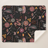 Couverture Sherpa Viking motif design graphique transparent (Devant (Horizontal))