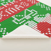 Couverture Sherpa Vilain pull motif sonnettes Joyeux fils Xmas (3/4)