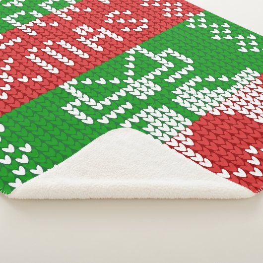 Couverture Sherpa Vilain pull motif sonnettes Joyeux fils Xmas (3/4)