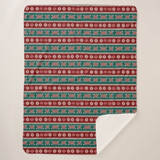 Couverture Sherpa Vilain tricot de Noël Motif traditionnel 10 (Devant)