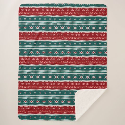 Couverture Sherpa Vilain tricot de Noël Motif traditionnel 11 (Devant)