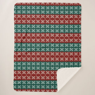 Couverture Sherpa Vilain tricot de Noël Motif traditionnel 2