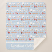 Couverture Sherpa Village de Noël de Père Noël Festive et Rindeer am (Devant)