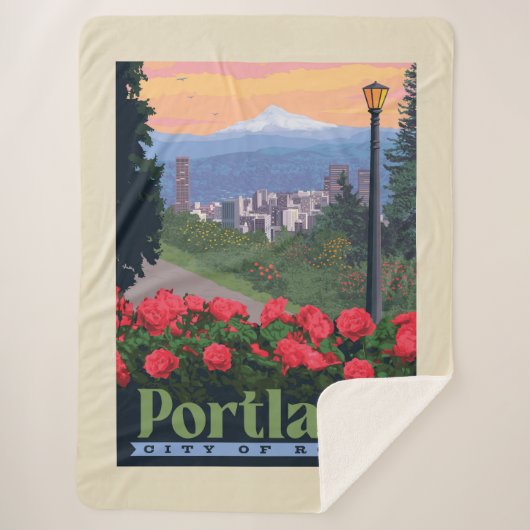 Couverture Sherpa Ville de Rose | Portland, Oregon (Devant)