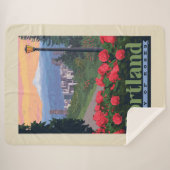 Couverture Sherpa Ville de Rose | Portland, Oregon (Devant (Horizontal))