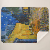 Couverture Sherpa Vincent van Gogh - Café Terrasse en soirée (Devant (Horizontal))