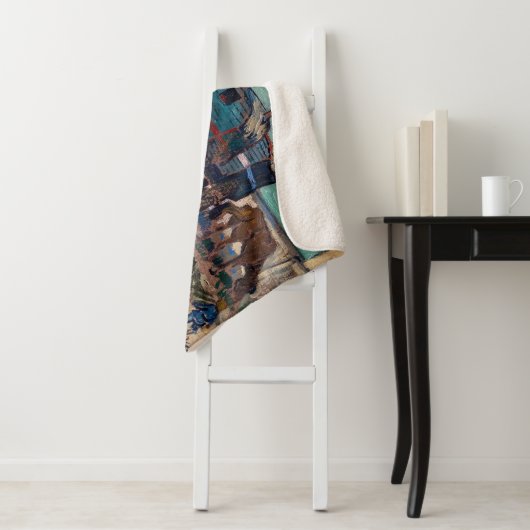 Couverture Sherpa Vincent Van Gogh - Caravanes, Camp de Tziganes prè (En situation)