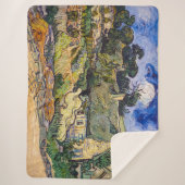 Couverture Sherpa Vincent Van Gogh - Chalets de chaume à Cordeville (Devant)