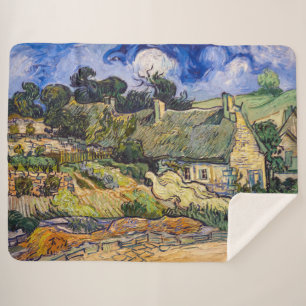 Couverture Sherpa Vincent Van Gogh - Chalets de chaume à Cordeville