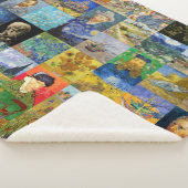 Couverture Sherpa Vincent van Gogh - chefs-d'oeuvre Mosaic Patchwork (3/4)