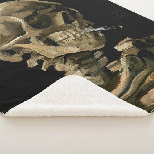 Couverture Sherpa Vincent van Gogh - Crâne avec cigarette brûlante (3/4)