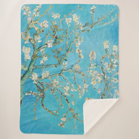 Couverture Sherpa Vincent van Gogh - Fleur d'amandes (Devant)