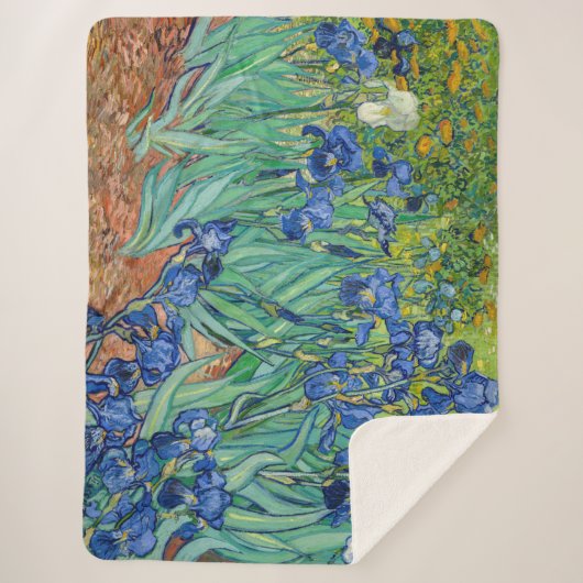 Couverture Sherpa Vincent Van Gogh - Irises (Devant)