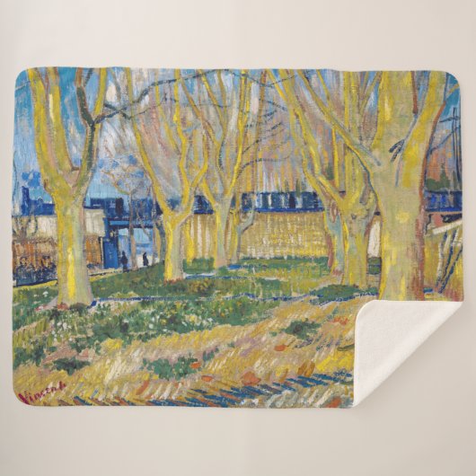 Couverture Sherpa Vincent van Gogh - Le Train Bleu (Devant (Horizontal))