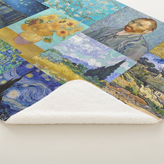Couverture Sherpa Vincent Van Gogh - Masterpieces Patchwork (3/4)
