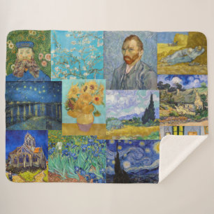 Couverture Sherpa Vincent Van Gogh - Masterpieces Patchwork