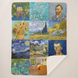 Couverture Sherpa Vincent Van Gogh - Masterpieces Patchwork