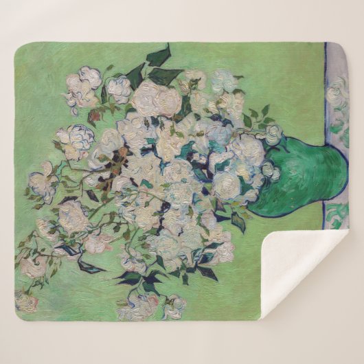 Couverture Sherpa Vincent van Gogh - Rose (Devant (Horizontal))