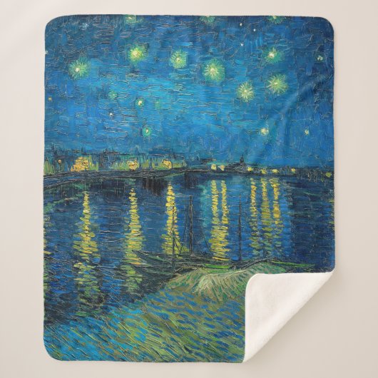 Couverture Sherpa Vincent Van Gogh Starry Night Over the Rhone (Devant)