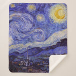 Couverture Sherpa Vincent Van Gogh Starry Nuit Vintage Art<br><div class="desc">Vincent van Gogh Starry Night Art Peinture Starry Night est un tableau de l'artiste post-impressionniste néerlandais Vincent van Gogh. Le ciel bleu de la nuit est rempli de nuages tourbillonnants, d'étoiles et d'une lune brillante croissant. La Nuit étoilée est la seule nocturne de la série de vues depuis la fenêtre...</div>