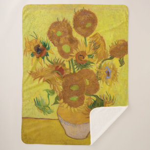 Couverture Sherpa Vincent van Gogh - Vase avec quinze tournesols