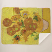 Couverture Sherpa Vincent van Gogh - Vase avec quinze tournesols (Devant (Horizontal))