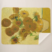 Couverture Sherpa Vincent van Gogh - Vase avec quinze tournesols (Devant (Horizontal))