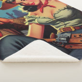 Couverture Sherpa Vintage Cowboy et Cowgirl (3/4)