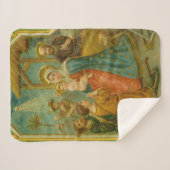 Couverture Sherpa Vintage Edwardian Era Nativity Christmas Card (Devant (Horizontal))