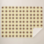 Couverture Sherpa Vintage Floral Mandala (Devant (Horizontal))