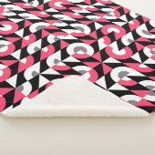 Couverture Sherpa Vintage Glitch : Motif Abstrait géométrique (3/4)