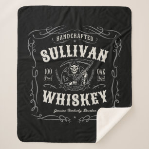 Couverture Sherpa Vintage Liqueur AJOUTER NOM Old Grim Reaper Whiske
