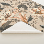Couverture Sherpa Vintage motif floral Sherpa Blanket (3/4)