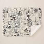 Couverture Sherpa Vintage Newspaper (Devant (Horizontal))