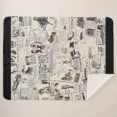 Couverture Sherpa Vintage Newspaper (Devant (Horizontal))