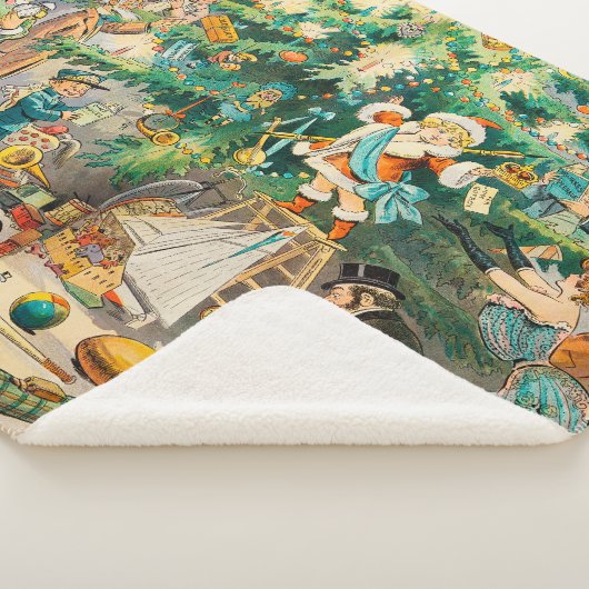 Couverture Sherpa Vintage Noël Sherpa Blanket (3/4)