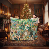 Couverture Sherpa Vintage Noël Sherpa Blanket