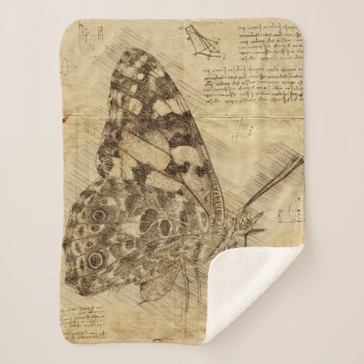 Couverture Sherpa Vintage | Style rustic Decoupage (Devant)