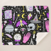 Couverture Sherpa Vintage tartan brun-orange. (Devant (Horizontal))