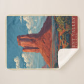 Couverture Sherpa Vintage voyage Monument Valley Arizona (Devant (Horizontal))