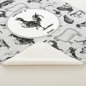 Couverture Sherpa Vintages animaux de ferme Collage rustique (3/4)