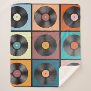 Couverture Sherpa Vinyl records : retro LP set.
