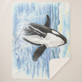 Couverture Sherpa Violation de l'aquarelle de baleine d'orque (Devant)