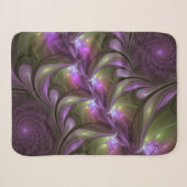Couverture Sherpa Violet Abstrait violet violet kaki fractal (Devant (Horizontal))