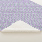 Couverture Sherpa Violet et Vert Bohème Courbes Mu (3/4)
